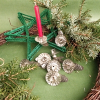 gamle lysholdere metal julepynt til juletræet klips til juletræslys
